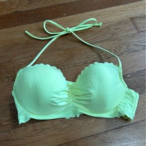Scalloped Trim Underwire Bikini Top